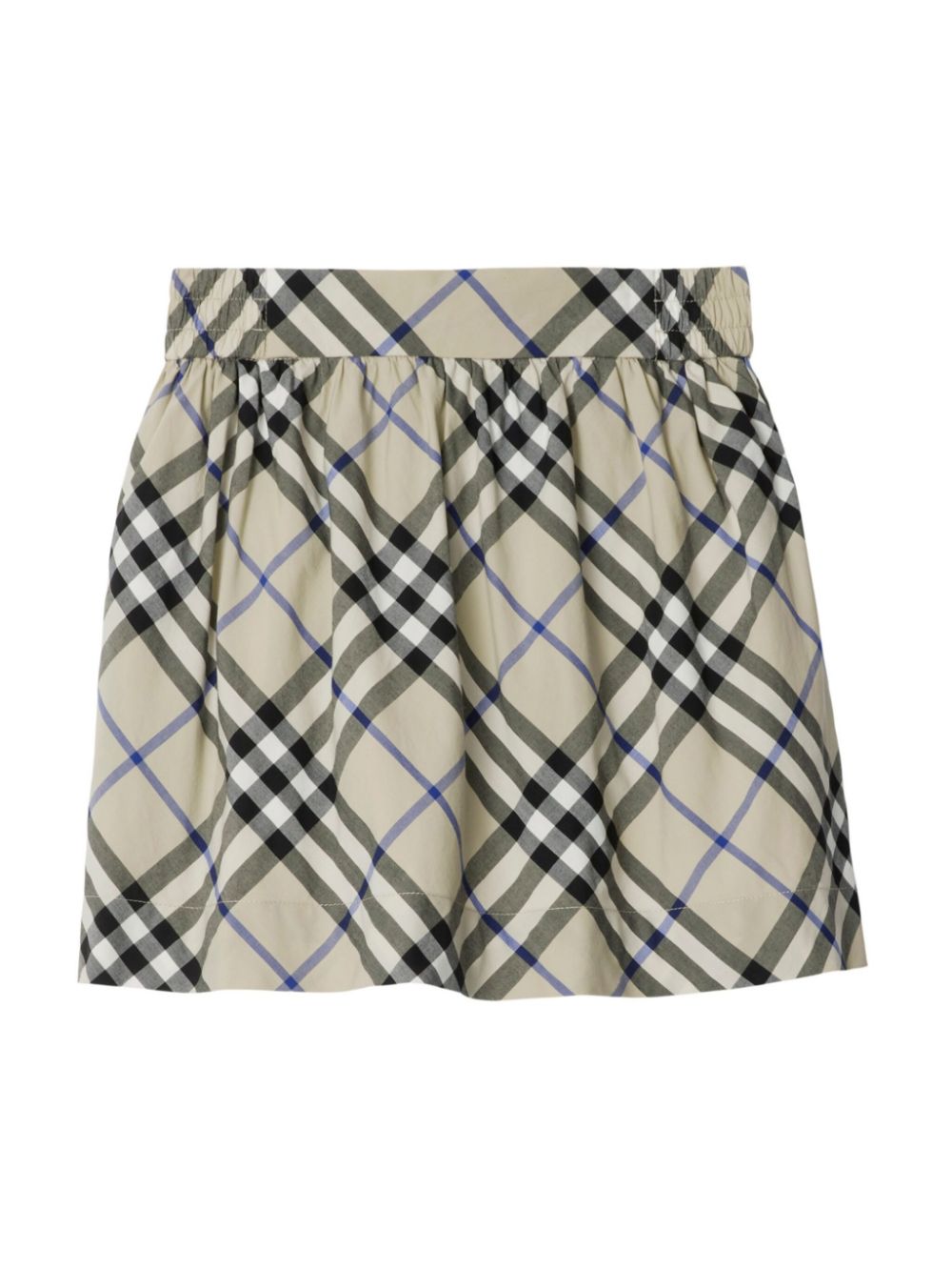 Gonna con motivo Vintage Check per bambina Burberry Kids beige con vita elasticizzata - Rubino Kids