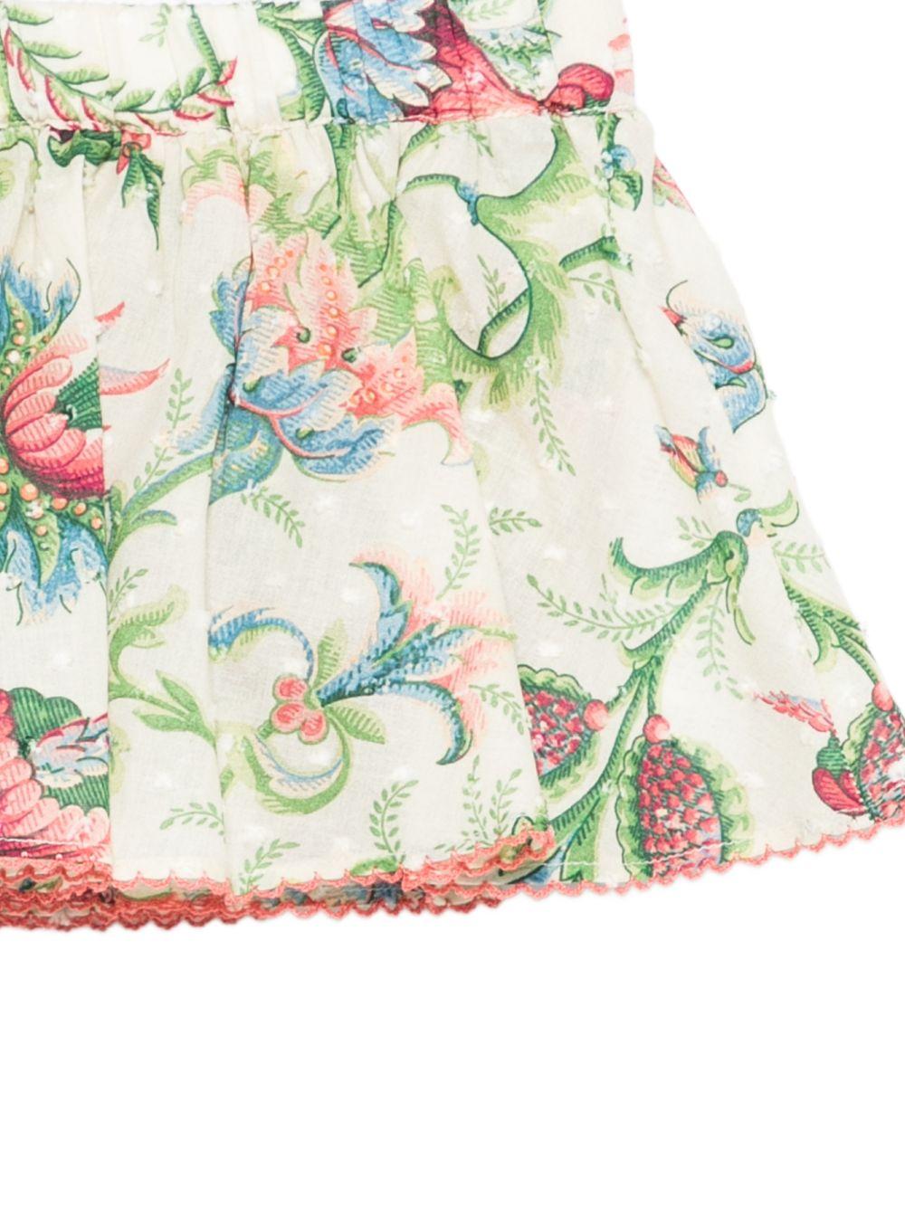 Gonna pe neonata Etro Kids beige con stampa fiori - Rubino Kids