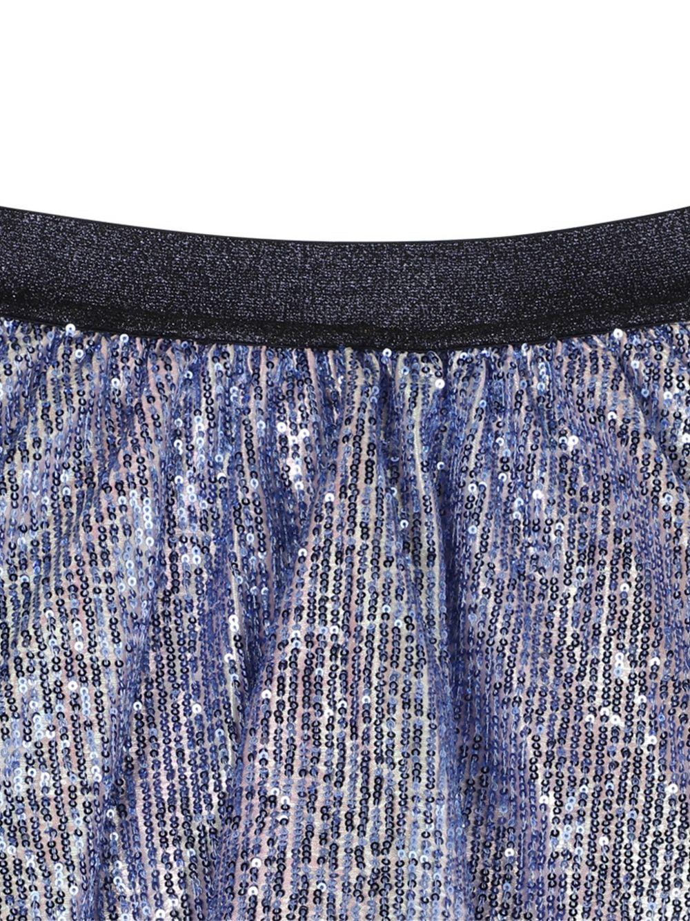 Gonna per bambina Billieblush blu con decorazione con paillettes - Rubino Kids