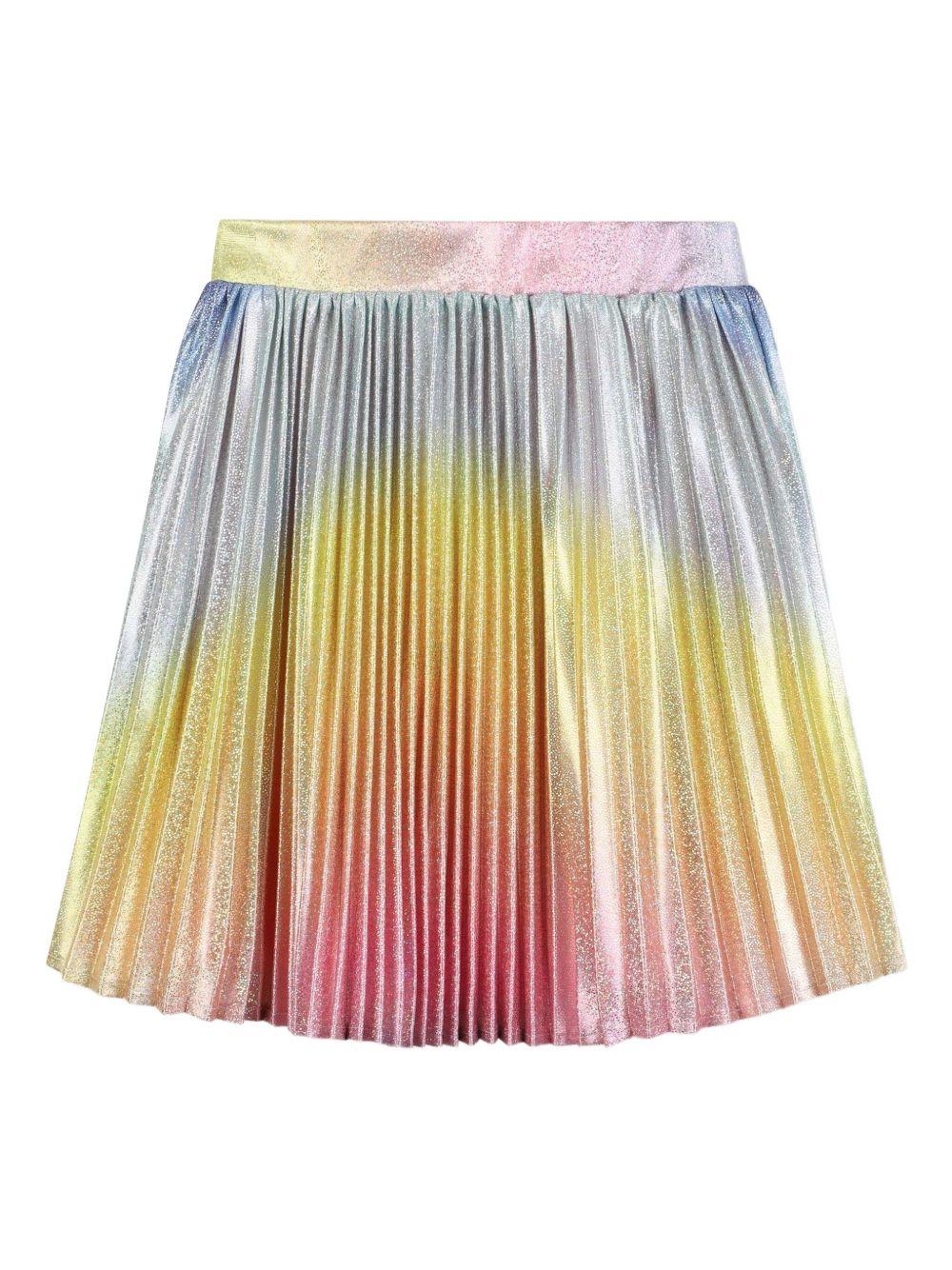 Gonna per bambina Billieblush multicolore plissettata iridescente - Rubino Kids