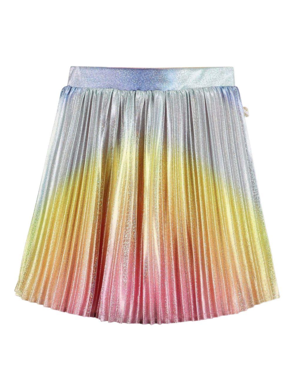 Gonna per bambina Billieblush multicolore plissettata iridescente - Rubino Kids