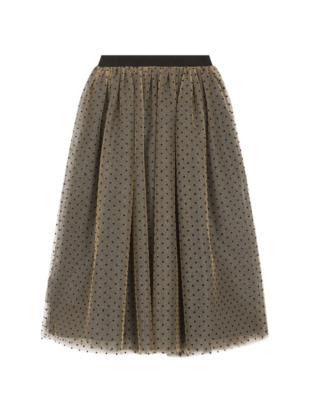 Gonna per bambina Bonpoint color oro con tulle e motivo a pois - Rubino Kids