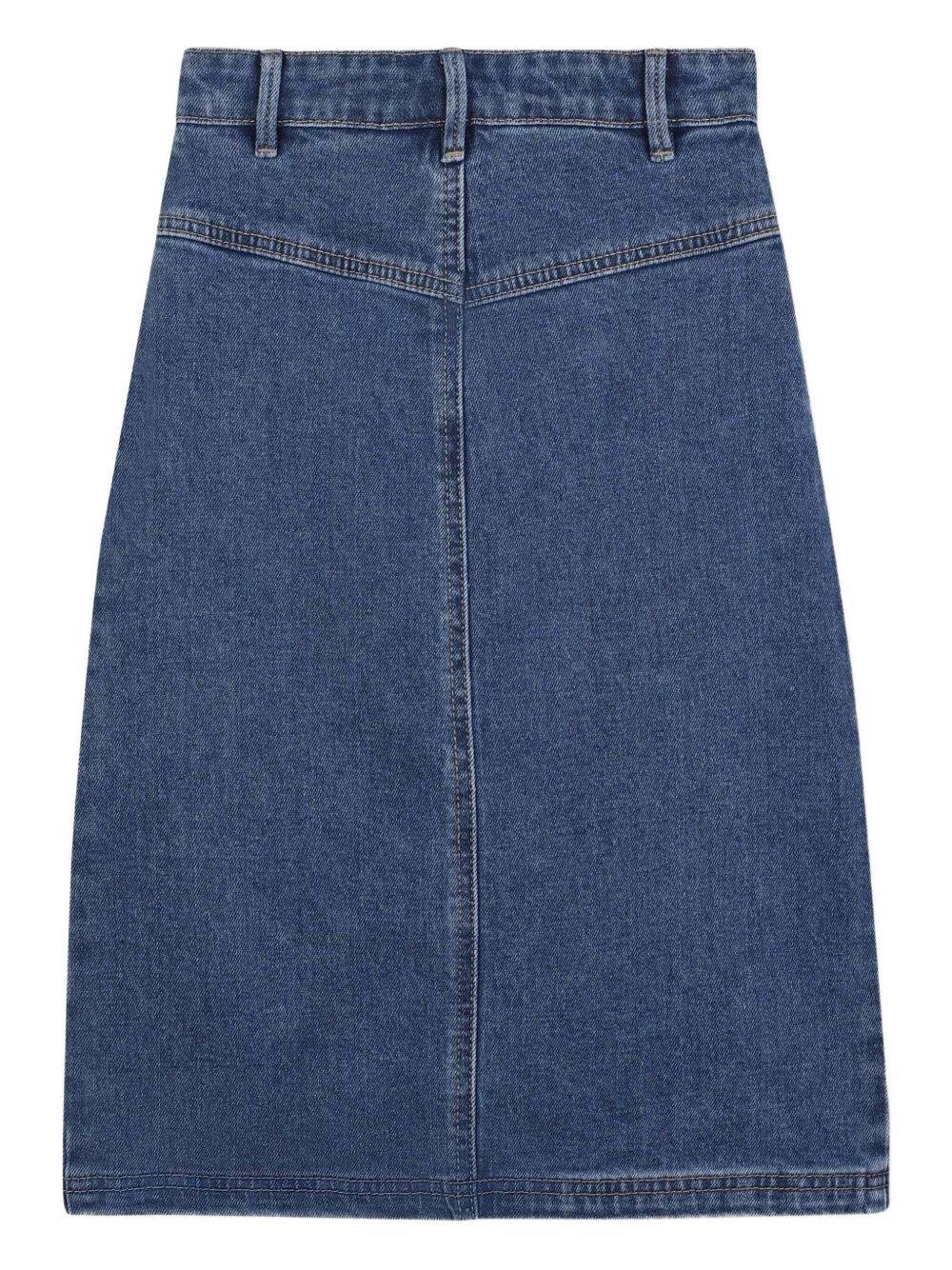 Gonna per bambina DKNY Kids denim con spacco frontale - Rubino Kids