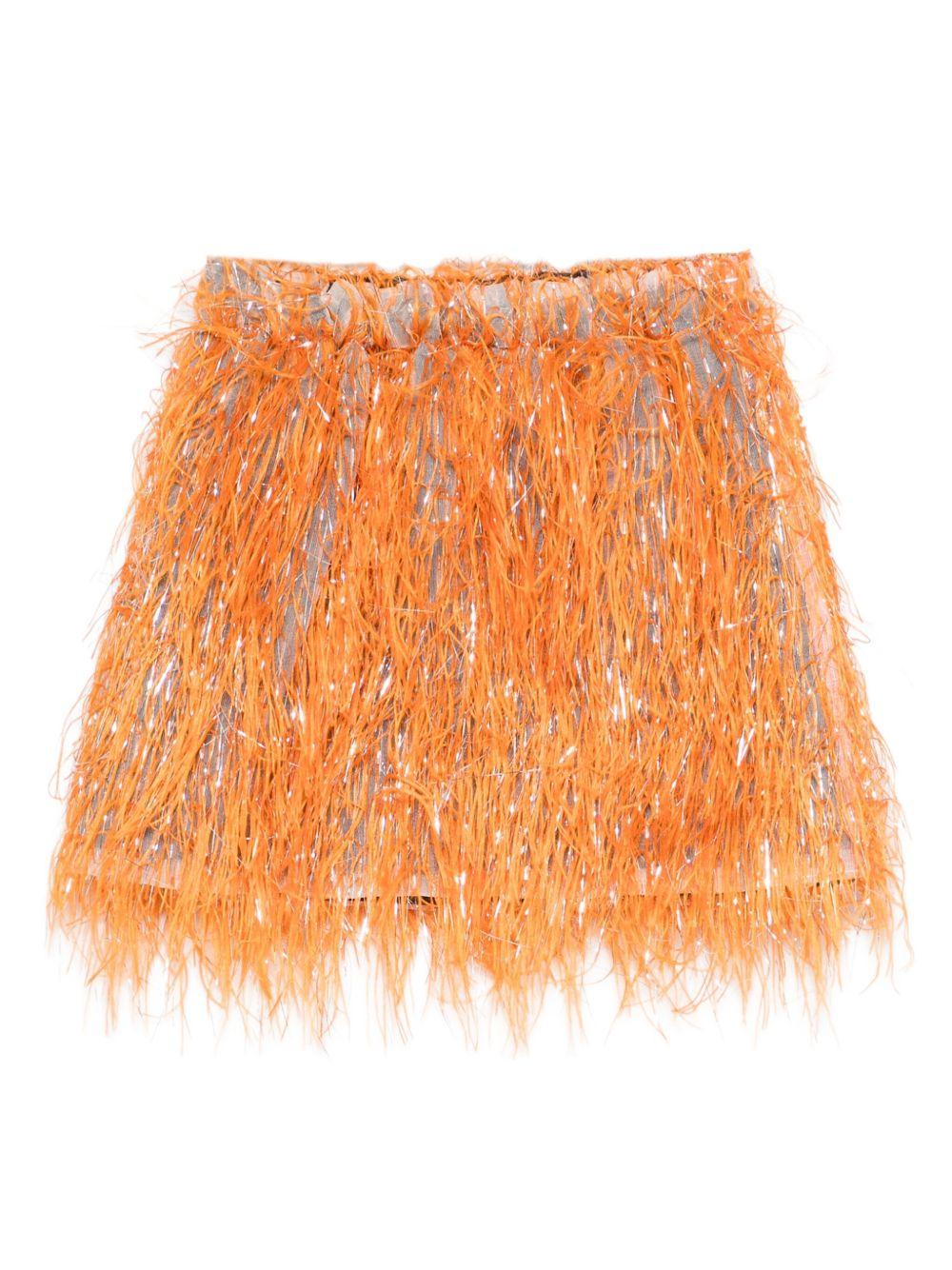 Gonna per bambina Douuod Kids arancione con frange - Rubino Kids