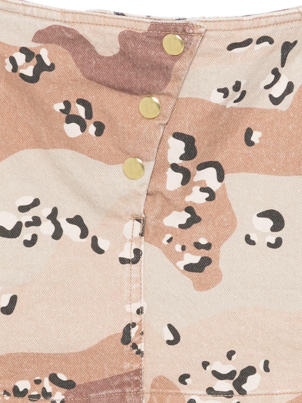 Gonna per bambina Douuod Kids marrone con stampa camouflage - Rubino Kids