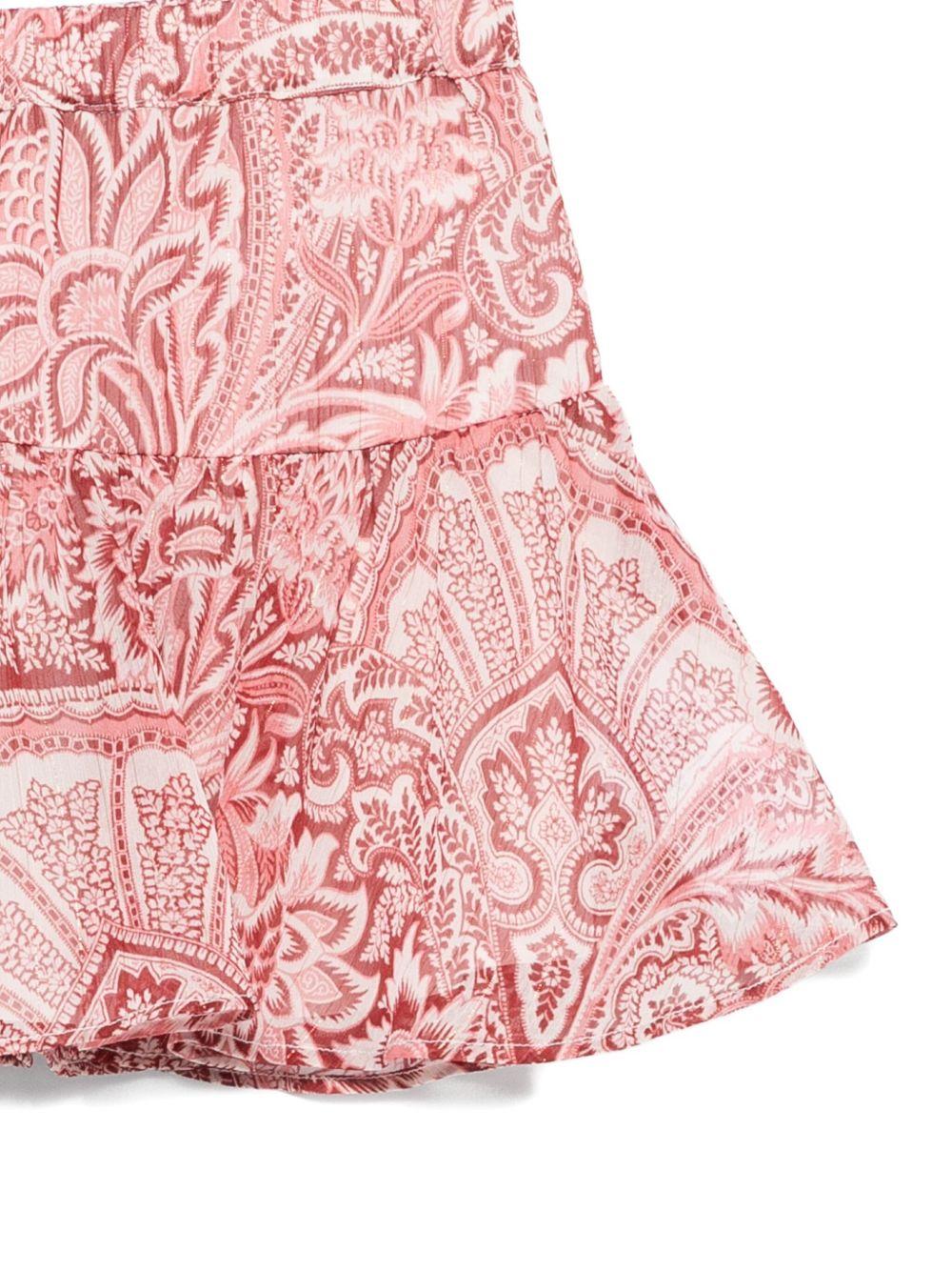 Gonna per bambina ETRO KIDS rosa con motivo paisley - Rubino Kids