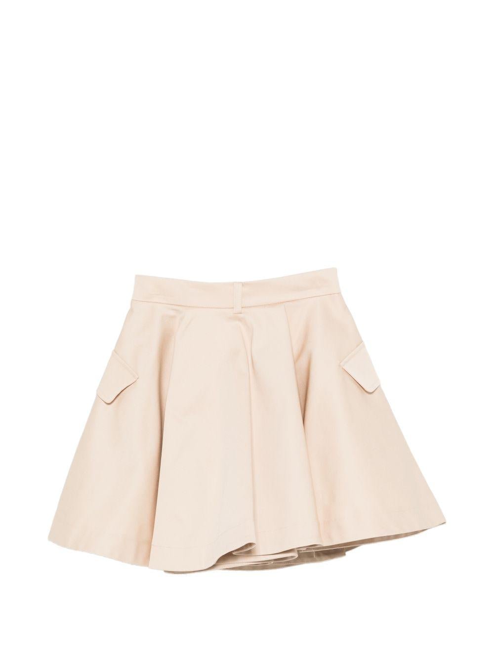 Gonna per bambina Fendi Kids marrone con tasche abbottonate - Rubino Kids