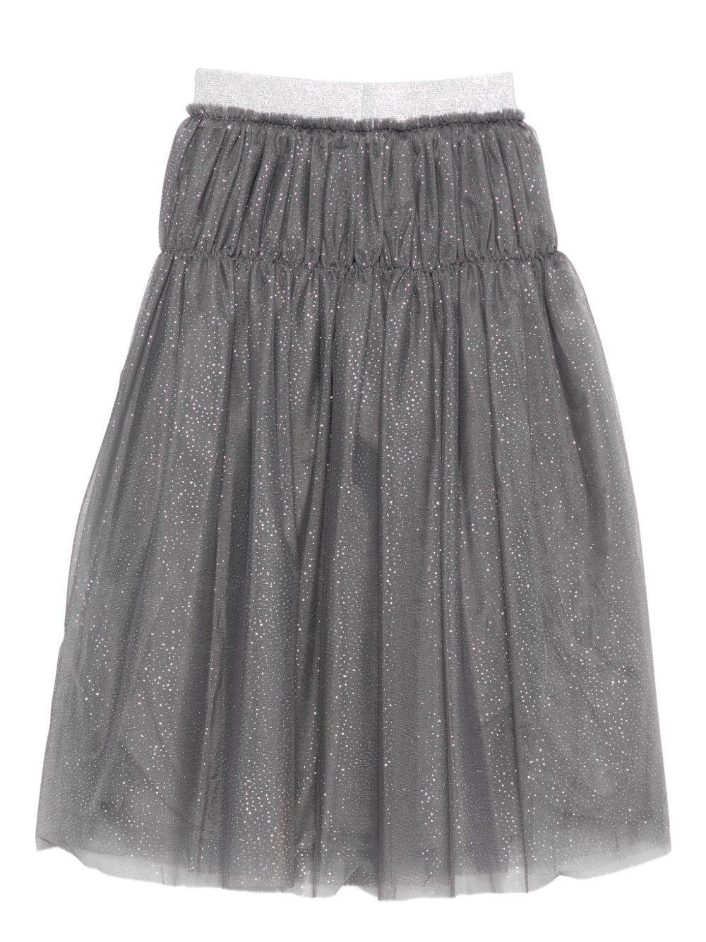 Gonna per bambina Il Gufo grigia con design svasato - Rubino Kids