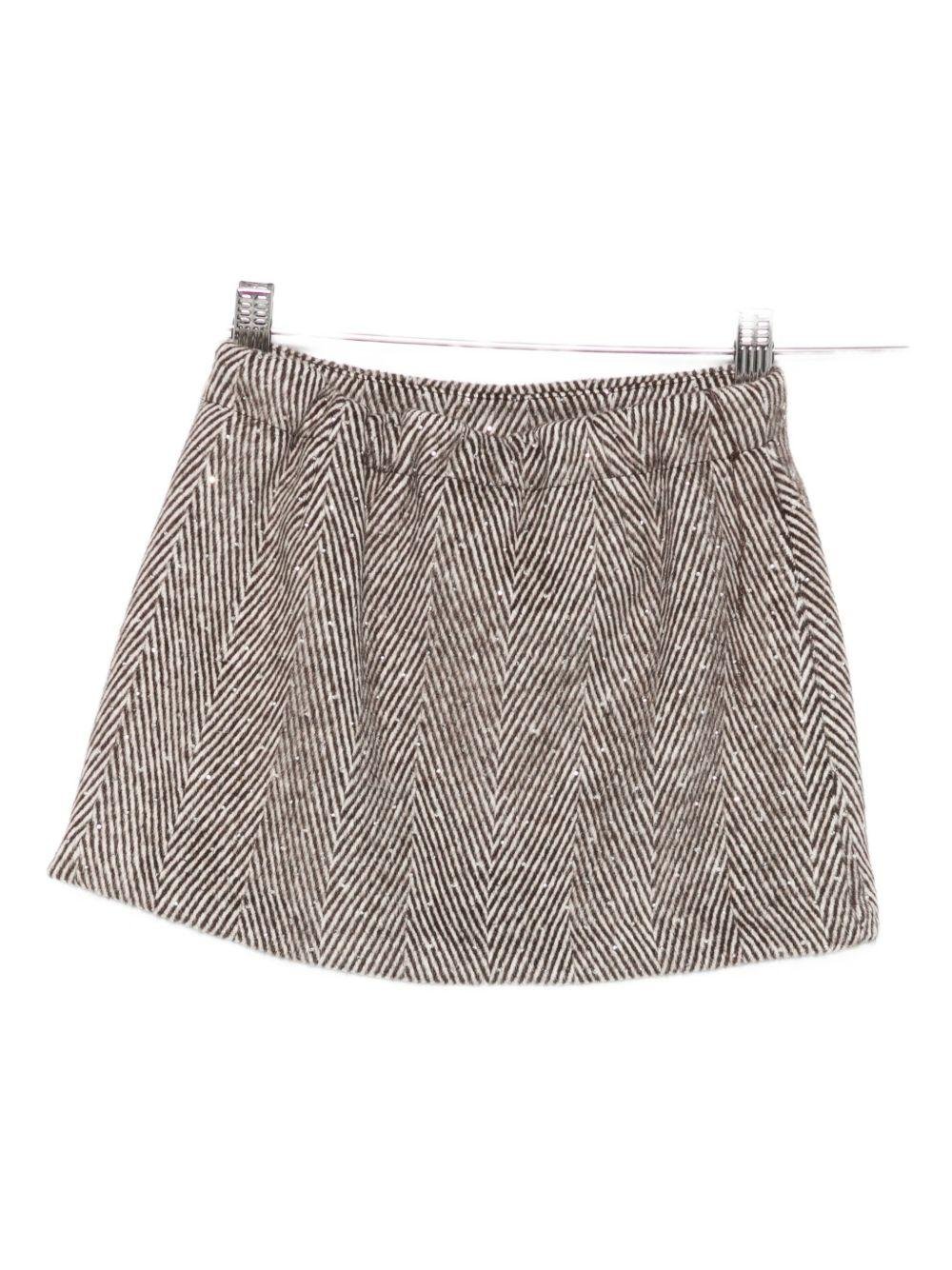 Gonna per bambina Il Gufo marrone a spina di pesce - Rubino Kids