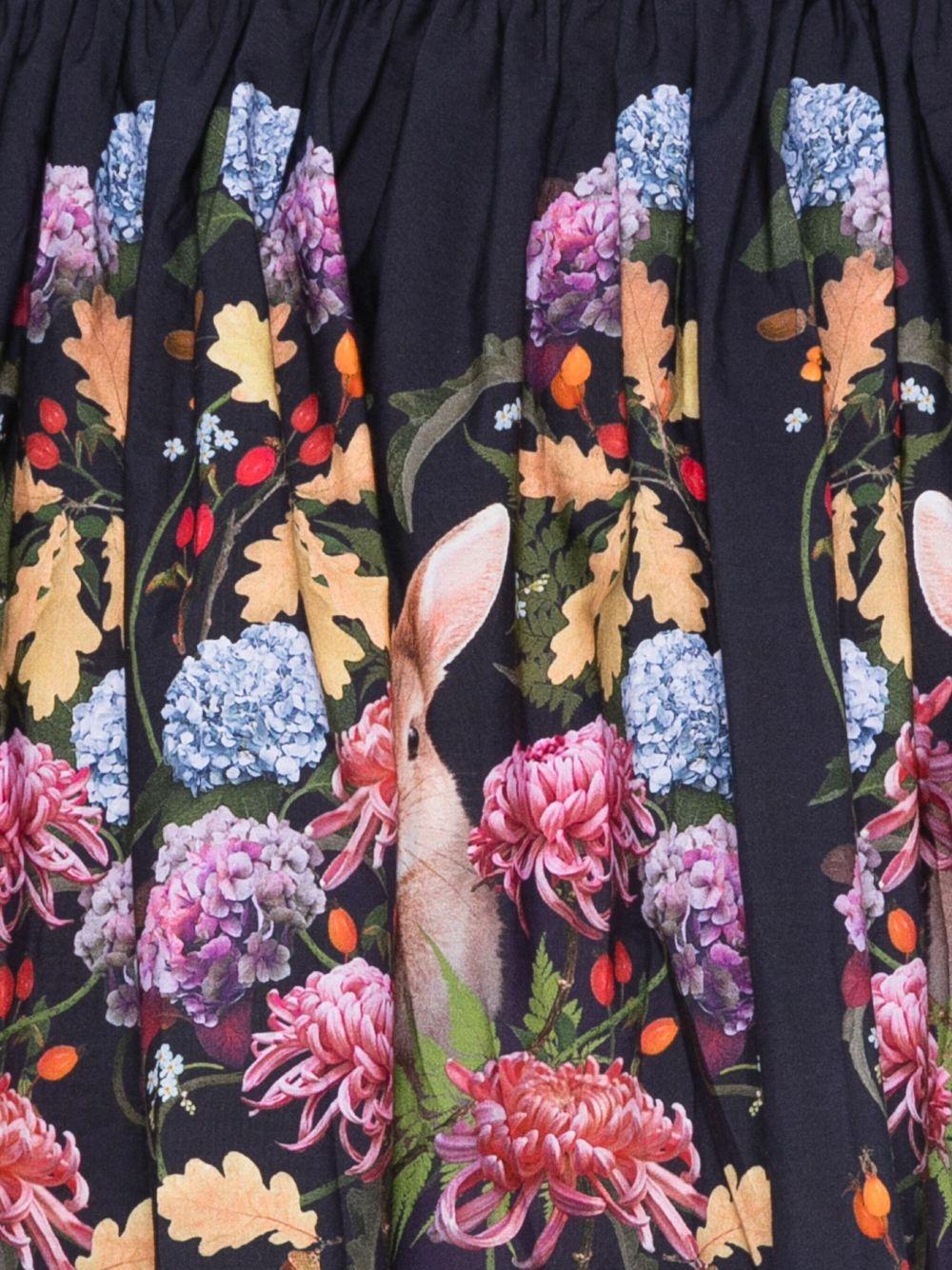 Gonna per bambina Molo blu con stampa floreale - Rubino Kids