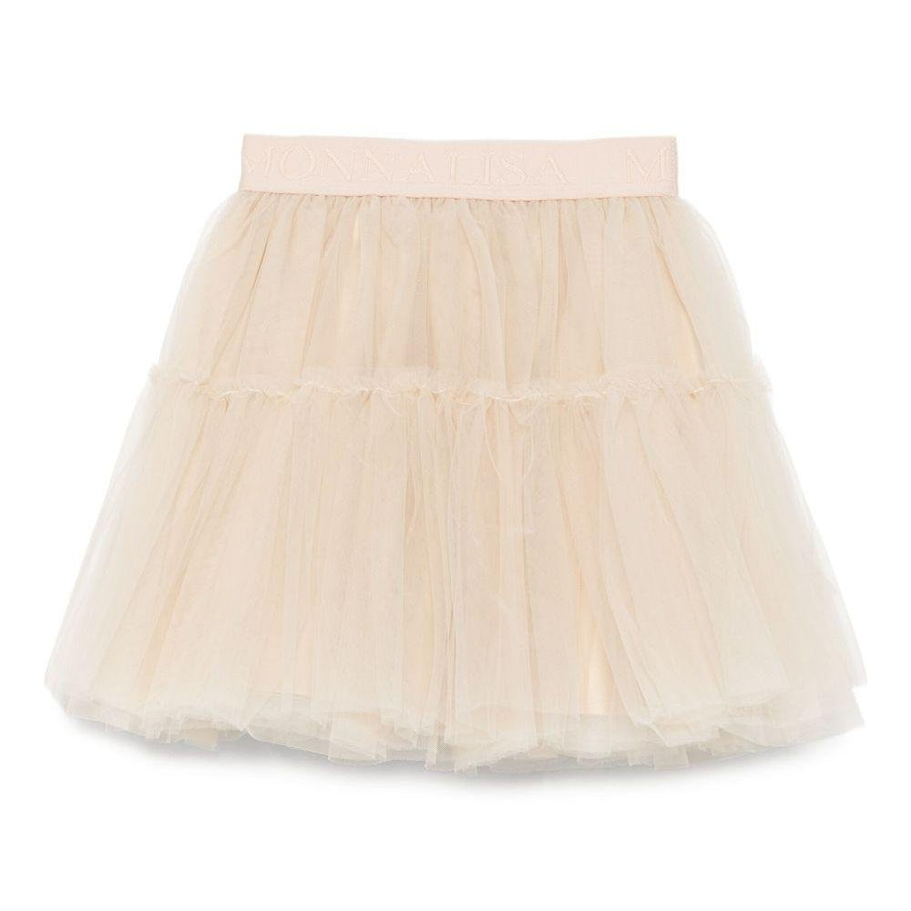 Gonna per bambina Monnalisa beige con design a strati - Rubino Kids