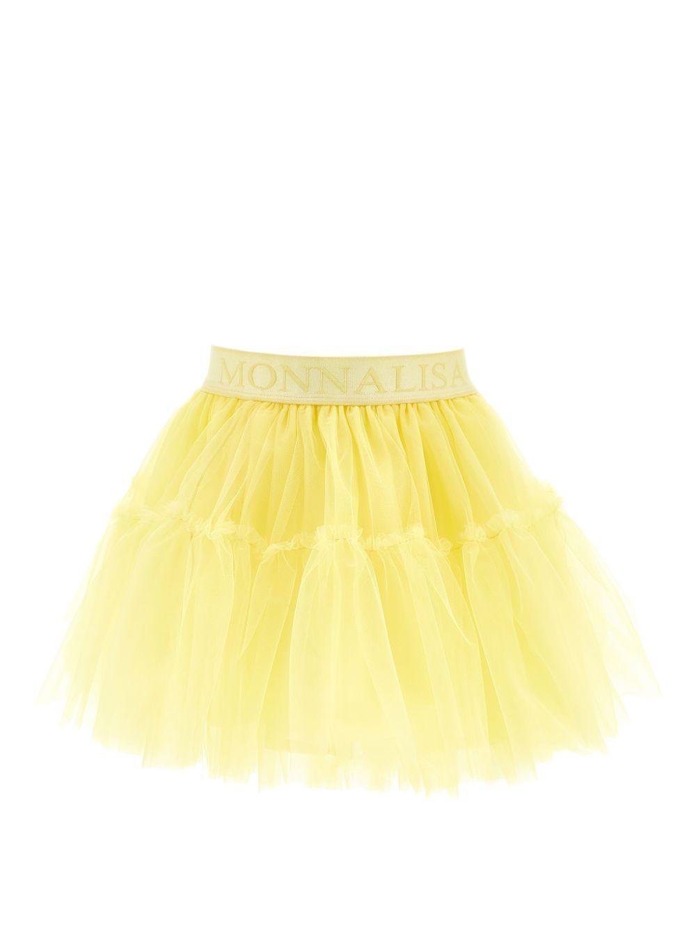 Gonna per bambina Monnalisa gialla con design a strati - Rubino Kids
