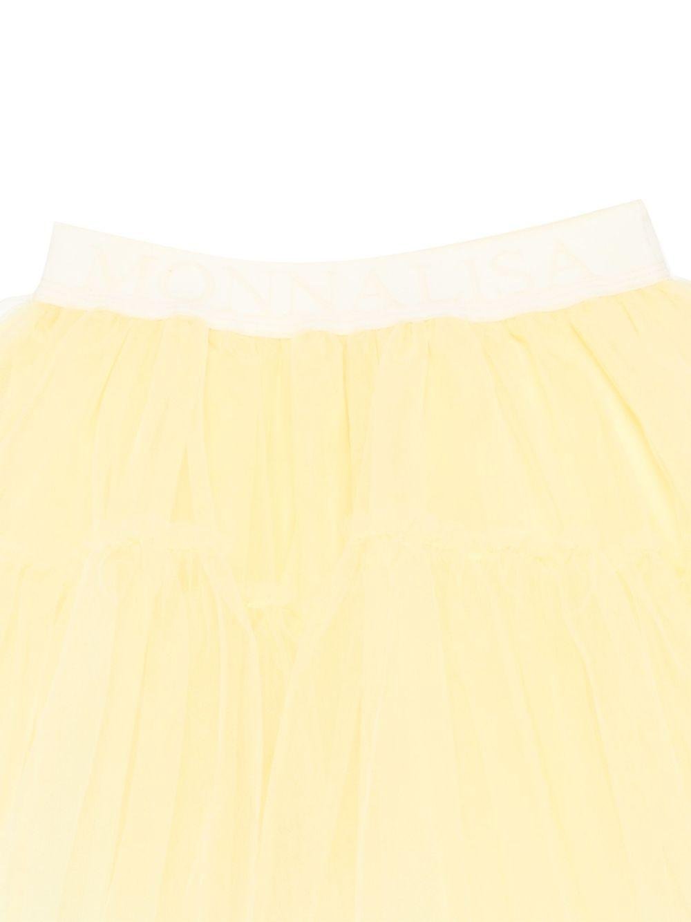 Gonna per bambina Monnalisa giallo in tulle - Rubino Kids