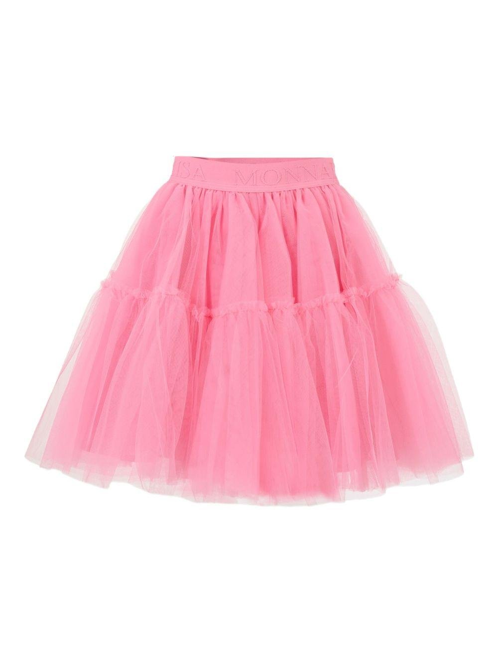 Gonna per bambina Monnalisa rosa in tulle - Rubino Kids