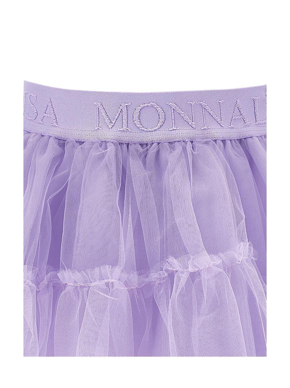 Gonna per bambina Monnalisa viola con ruches - Rubino Kids