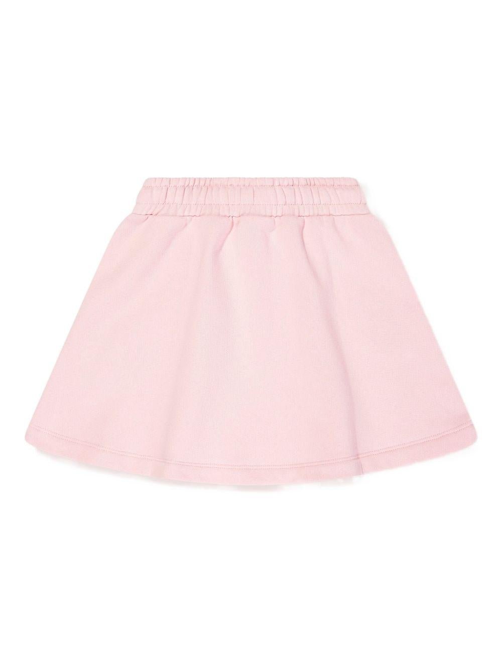 Gonna per bambina Moschino Kids rosa con vita elasticizzata - Rubino Kids