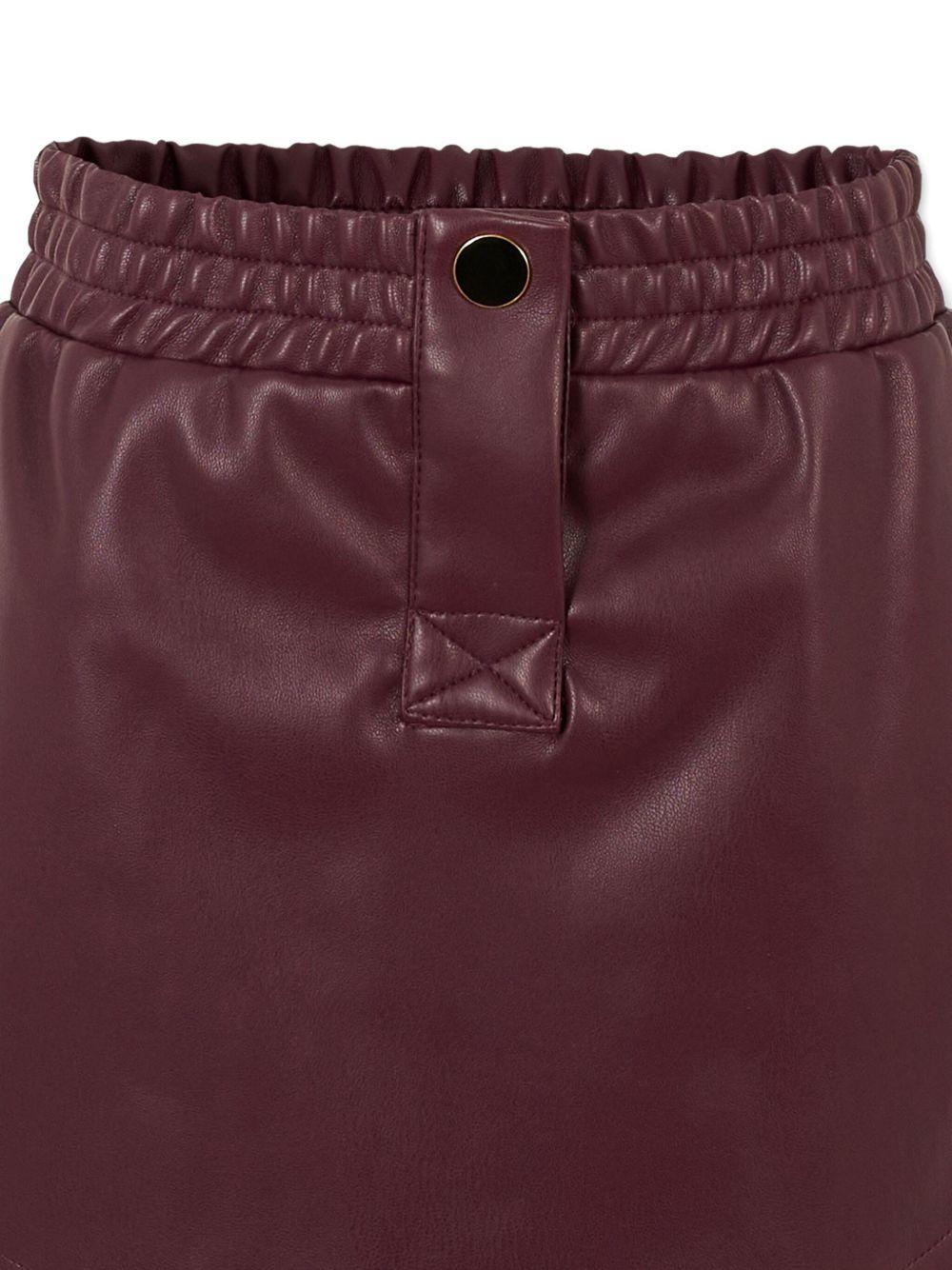 Gonna per bambina MSGM Kids borgogna con vita elasticizzata - Rubino Kids