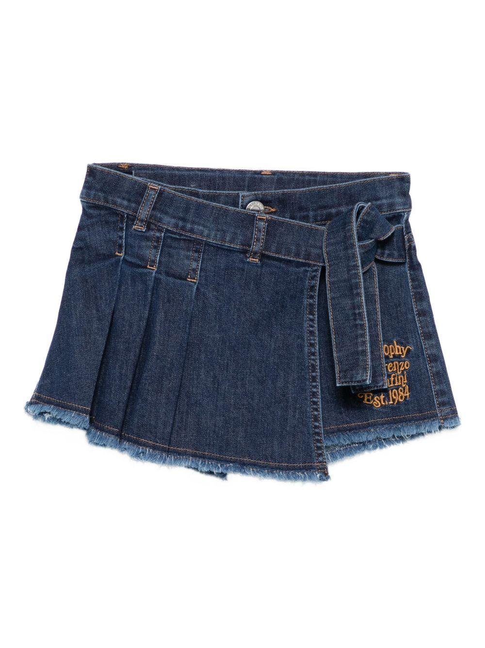 Philosophy di Lorenzo Serafini Kids girls' denim wrap skirt