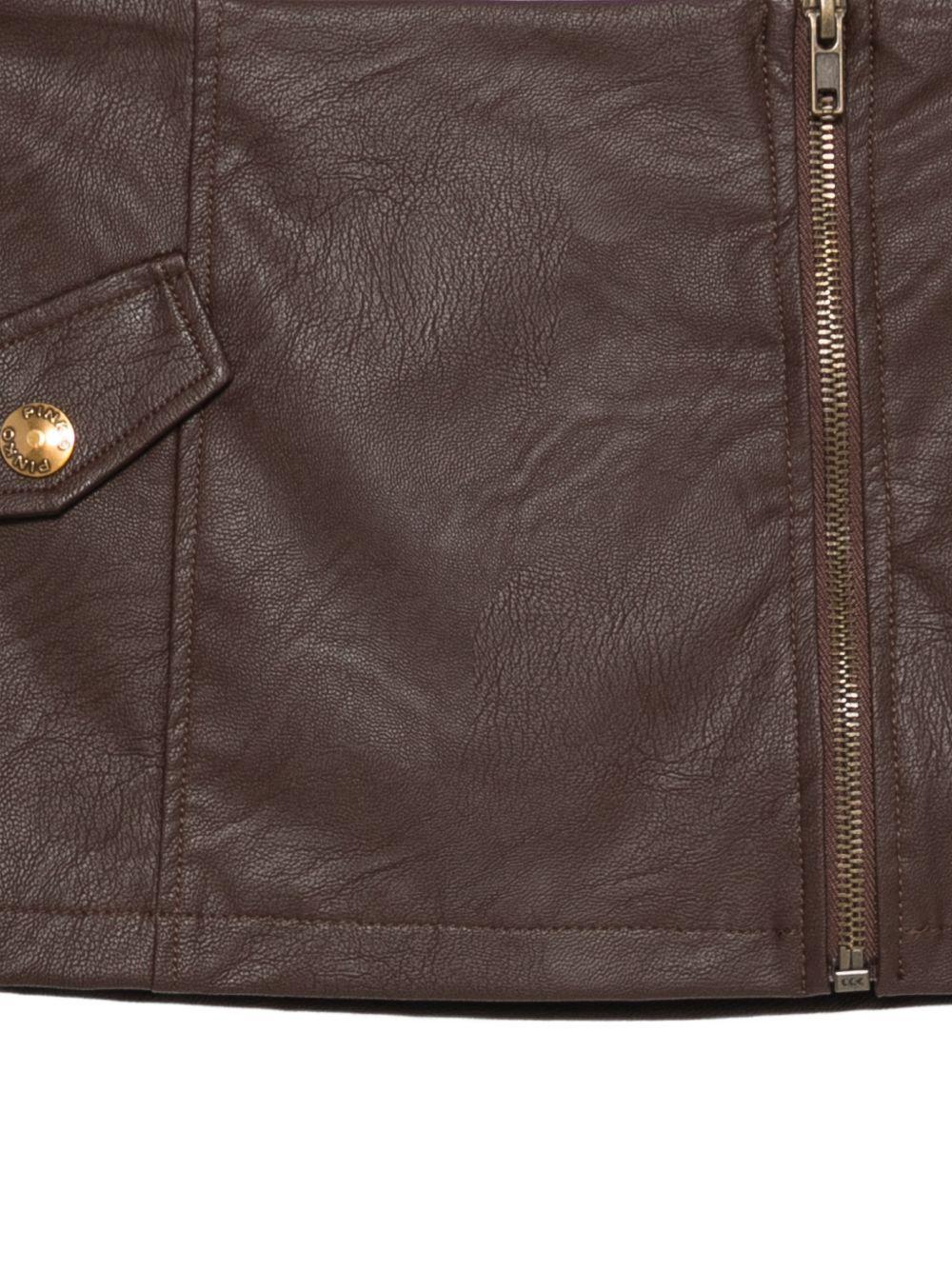 Gonna per bambina Pinko Kids marrone con zip - Rubino Kids