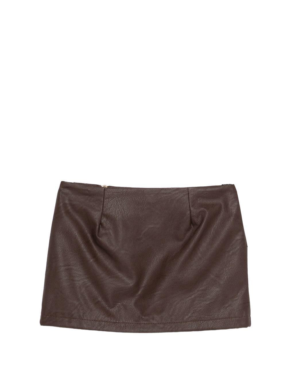 Gonna per bambina Pinko Kids marrone con zip - Rubino Kids