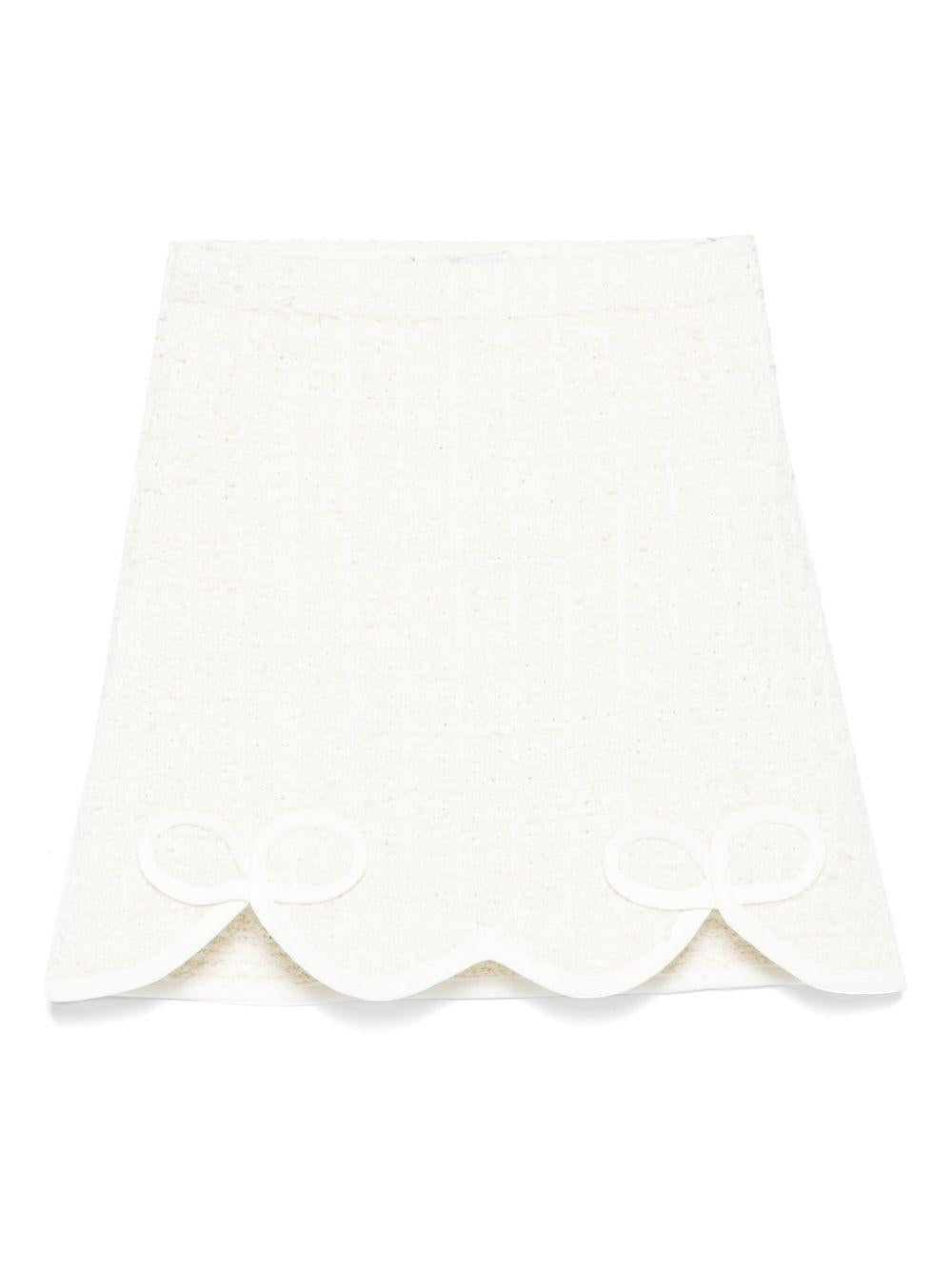 Gonna per bambina Self - Portraits Kids bianca con fiocco - Rubino Kids