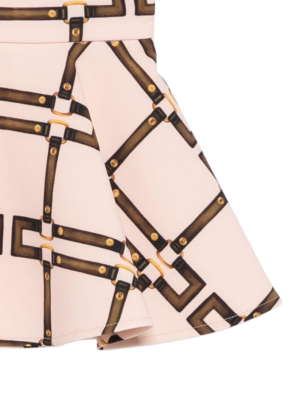 Gonna per neonata Elisabetta Franchi La Mia Bambina rosa con stampa geometrica - Rubino Kids