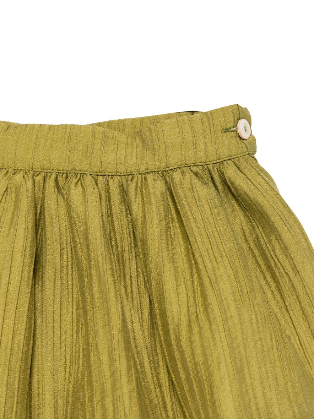 Gonna per neonata La Stupenderia verde plissettata - Rubino Kids