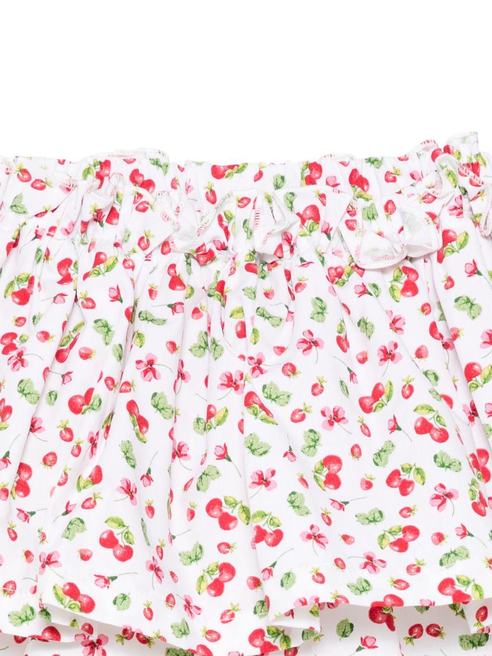 Gonna per neonata Mariella Ferrari bianco a fiori - Rubino Kids