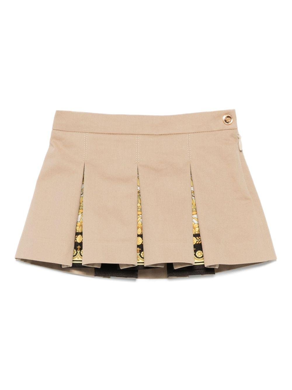 Gonna per neonata Versace Kids beige plissettata - Rubino Kids