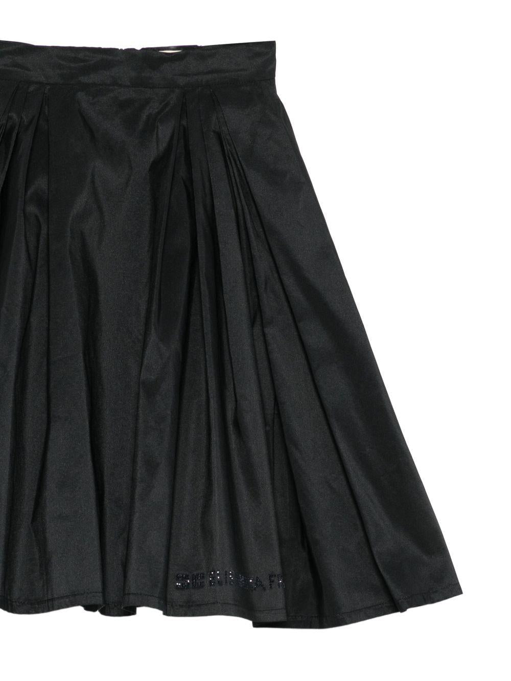 Gonna skater per bambina Elisabetta Franchi La Mia Bambina nera con design a trapezio - Rubino Kids