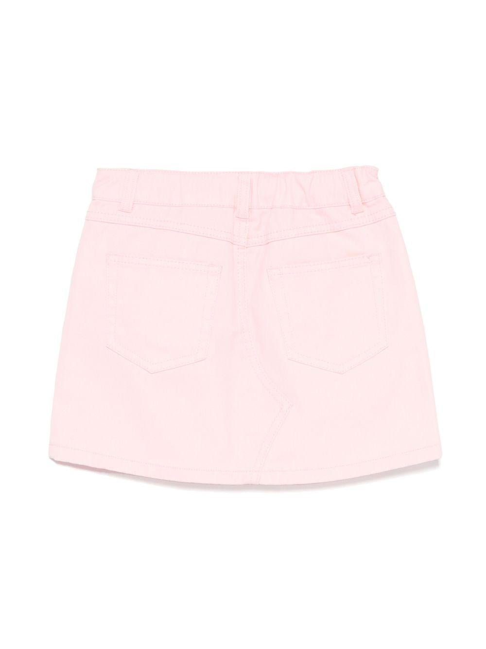 Gonna Teddy Bear per bambina Moschino Kids rosa con passanti - Rubino Kids