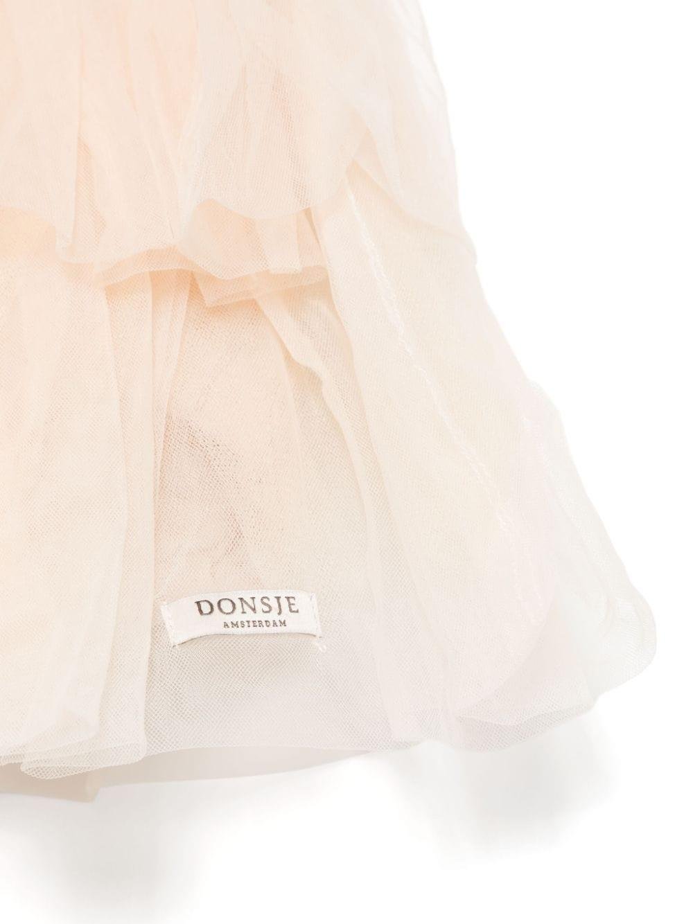 Gonna tutù bassa per neonata Donsje beige con elastico in vita - Rubino Kids