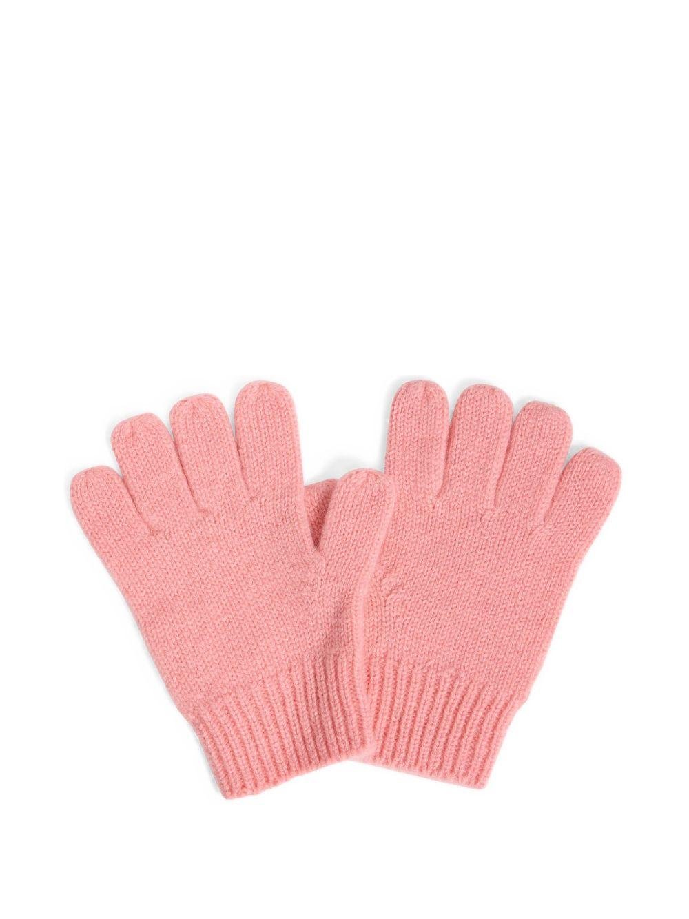 Guanti per bambina Bonpoint rosa in cashmere - Rubino Kids