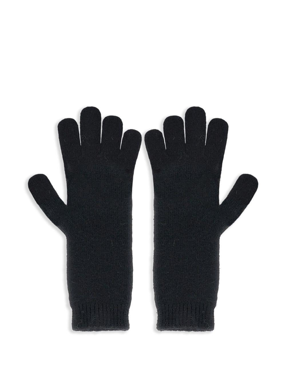 Guanti per bambina Monnalsa neri con dettagli fiocco - Rubino Kids