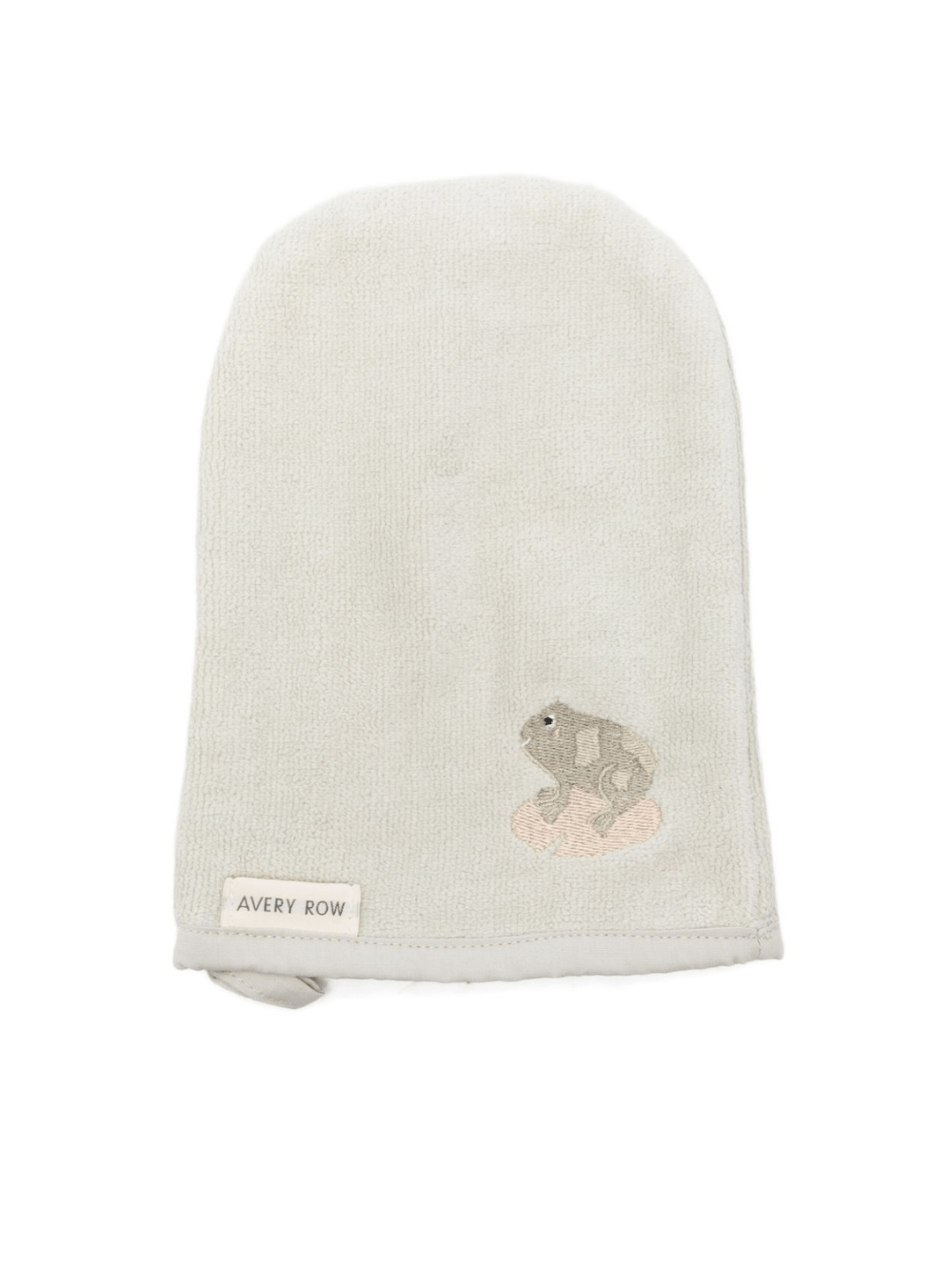 Guanto da bagno per neonati Avery Row verde in cotone biologico - Rubino Kids