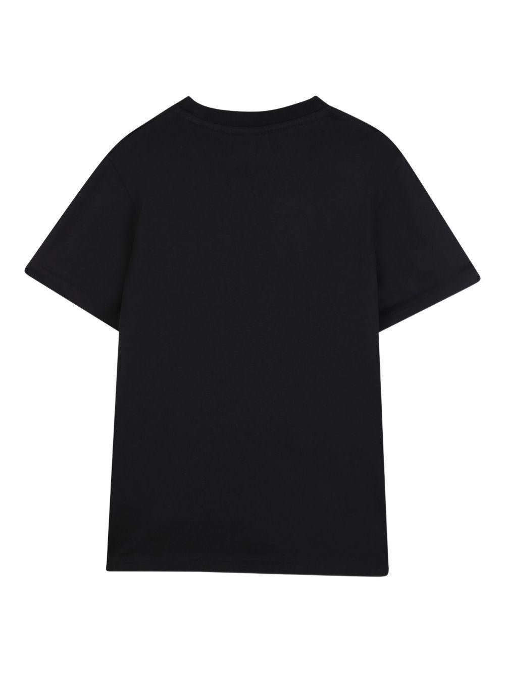 T-shirt per bambino Hugo Kids nero con logo sul davanti G01014 09B Hugo