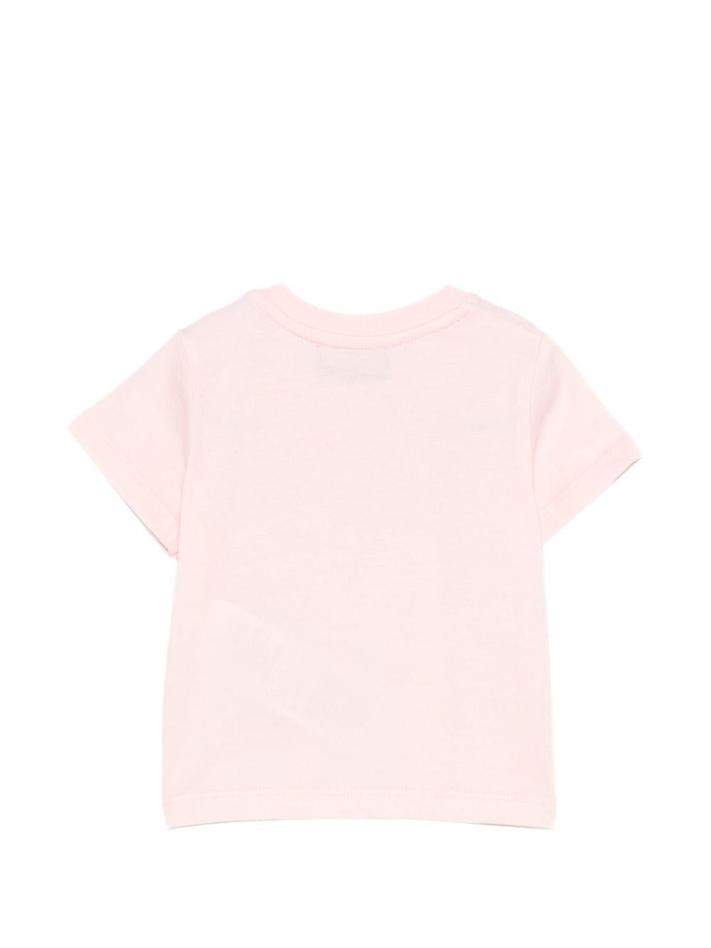 T-shirt per neonata Moschino Kids rosa con stampa Teddy Bear su nuvola MUM04QLAA24 50209 MOSCHINO KIDS