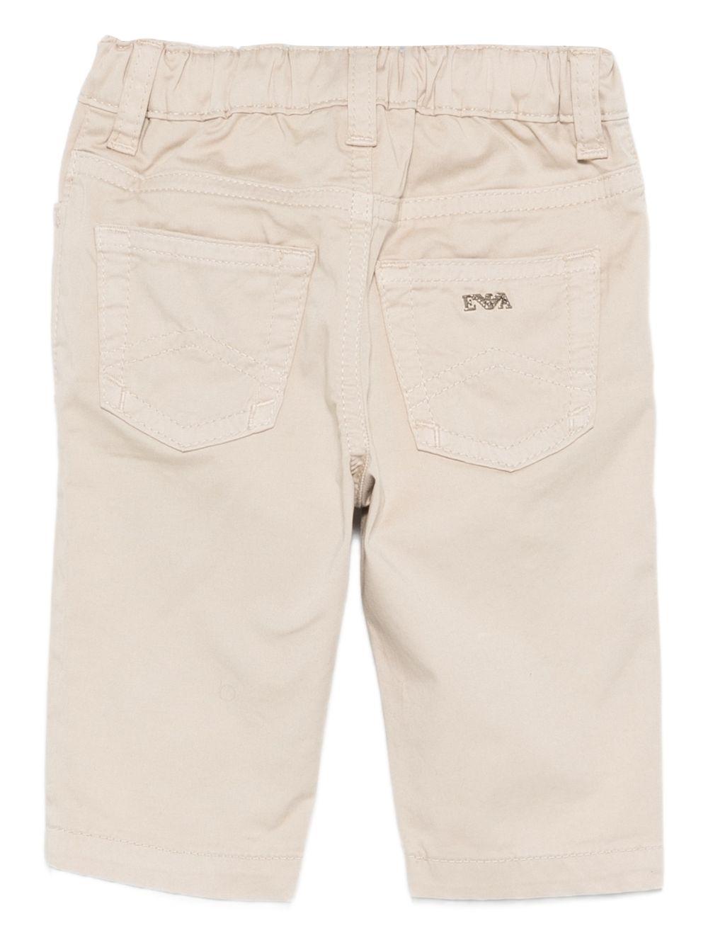 Pantaloni per neonato Emporio Armani Kids beige con elastico in vita 8NHJ02 4N7LZ 01M5 EMPORIO ARMANI KIDS