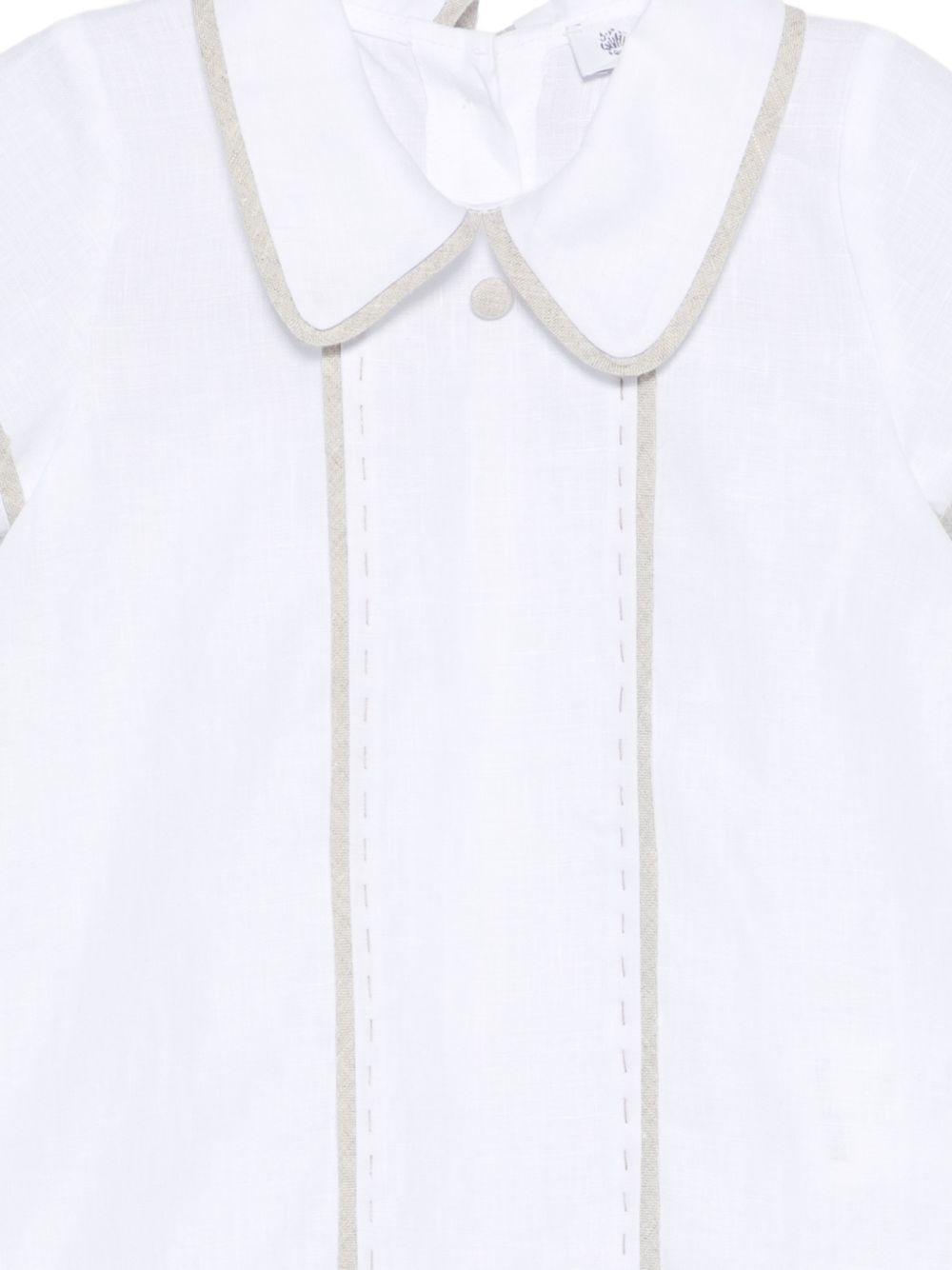 Tutina per neonato Jesurum Baby bianca con bordi a contrasto ERACLEA VAR.68 JESURUM