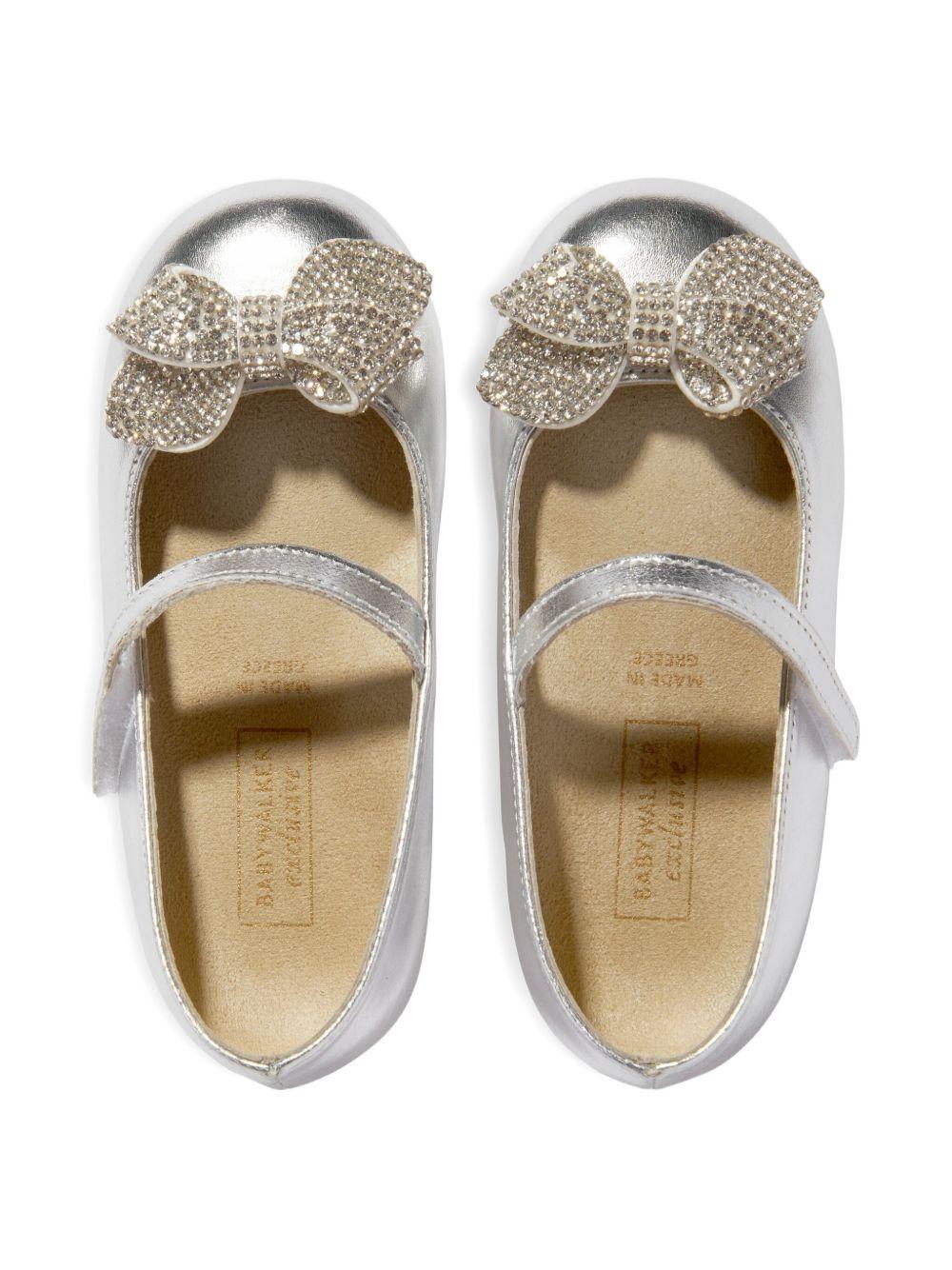 Ballerine per bambina BabyWalker argento con strass PB5880 SILVER BABYWALKER