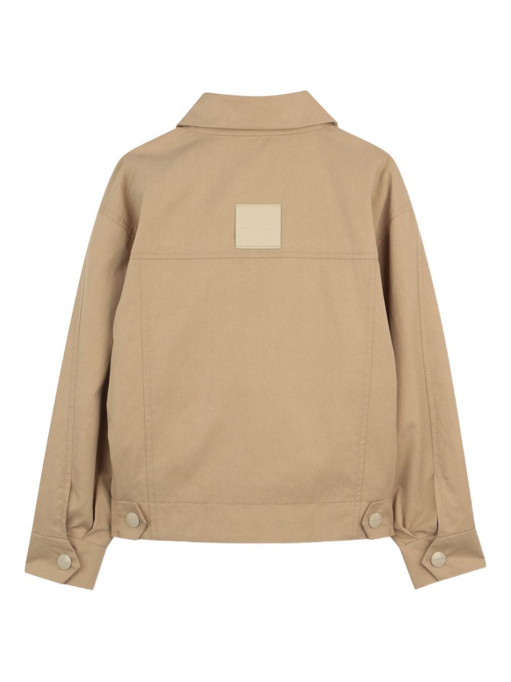 Giacca per bambino Lanvin Enfant marrone chiaro con tasche N30373 209 LANVIN