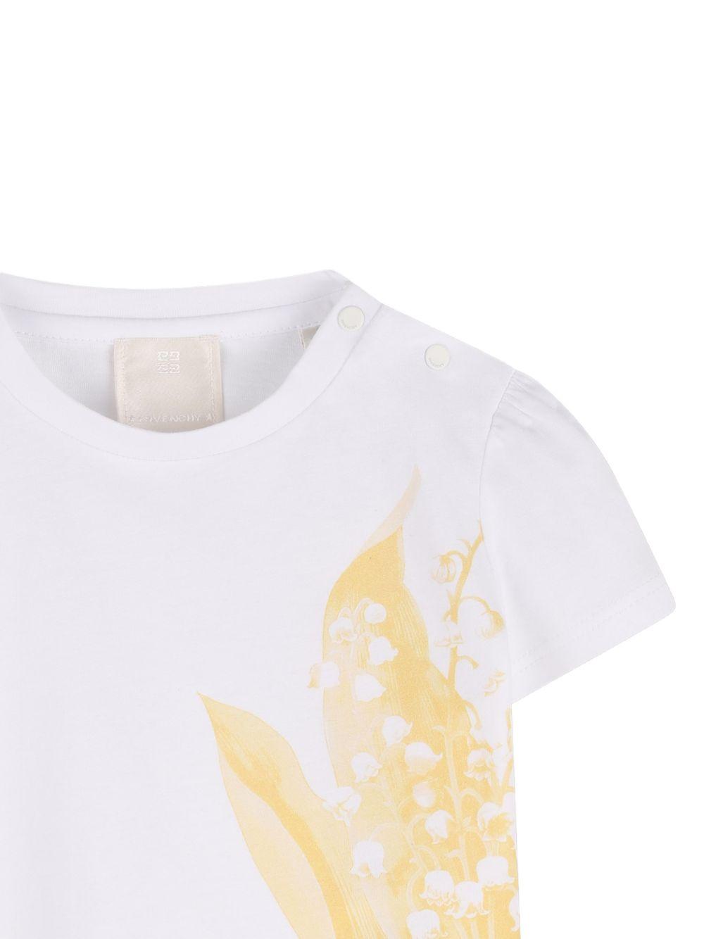 T-shirt per neonata Givenchy Kids bianca con stampa grafica H31182 10P GIVENCHY KIDS