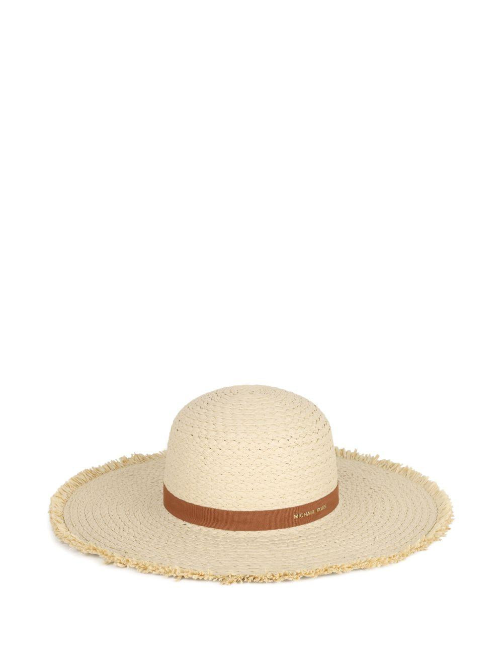 Cappello estivo per bambina Michael Kors Kids beige con frange R30627 117 MICHAEL KORS KIDS