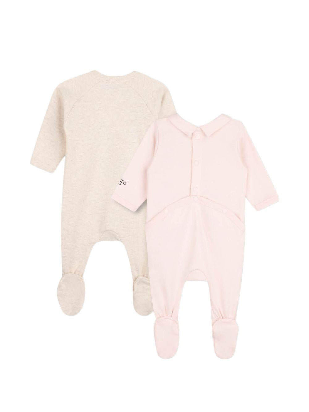 Tutine per neonata Kenzo Kids rosa con applicazioni floreali (set di due) K61614 43B KENZO KIDS