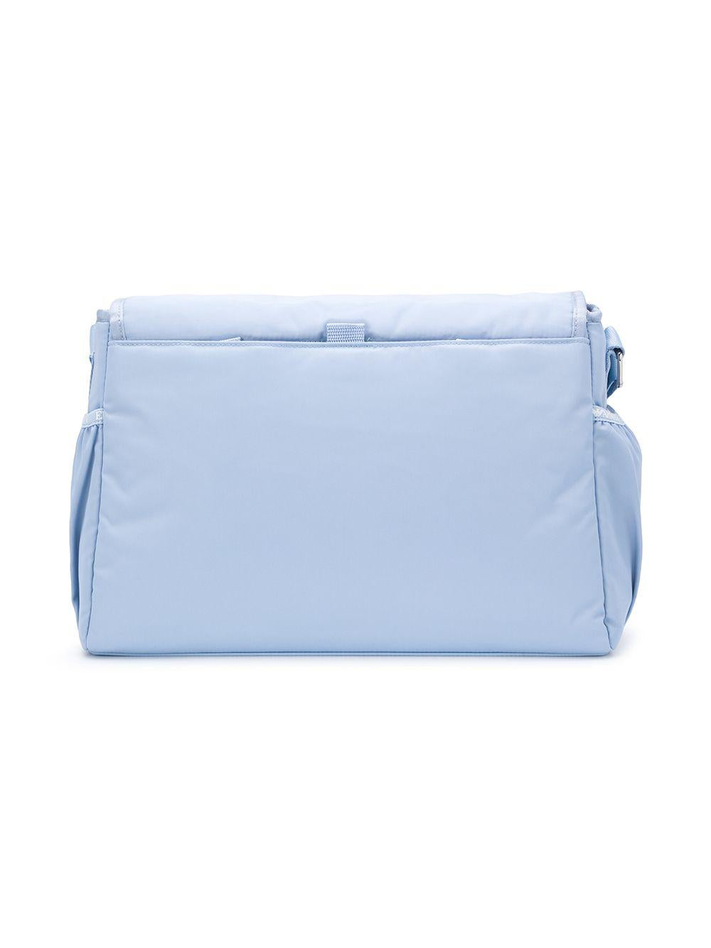Borsa fasciatoio per neonato Emporio Armani Kids azzurro con applicazione logo 402145 CC904 00332 EMPORIO ARMANI KIDS