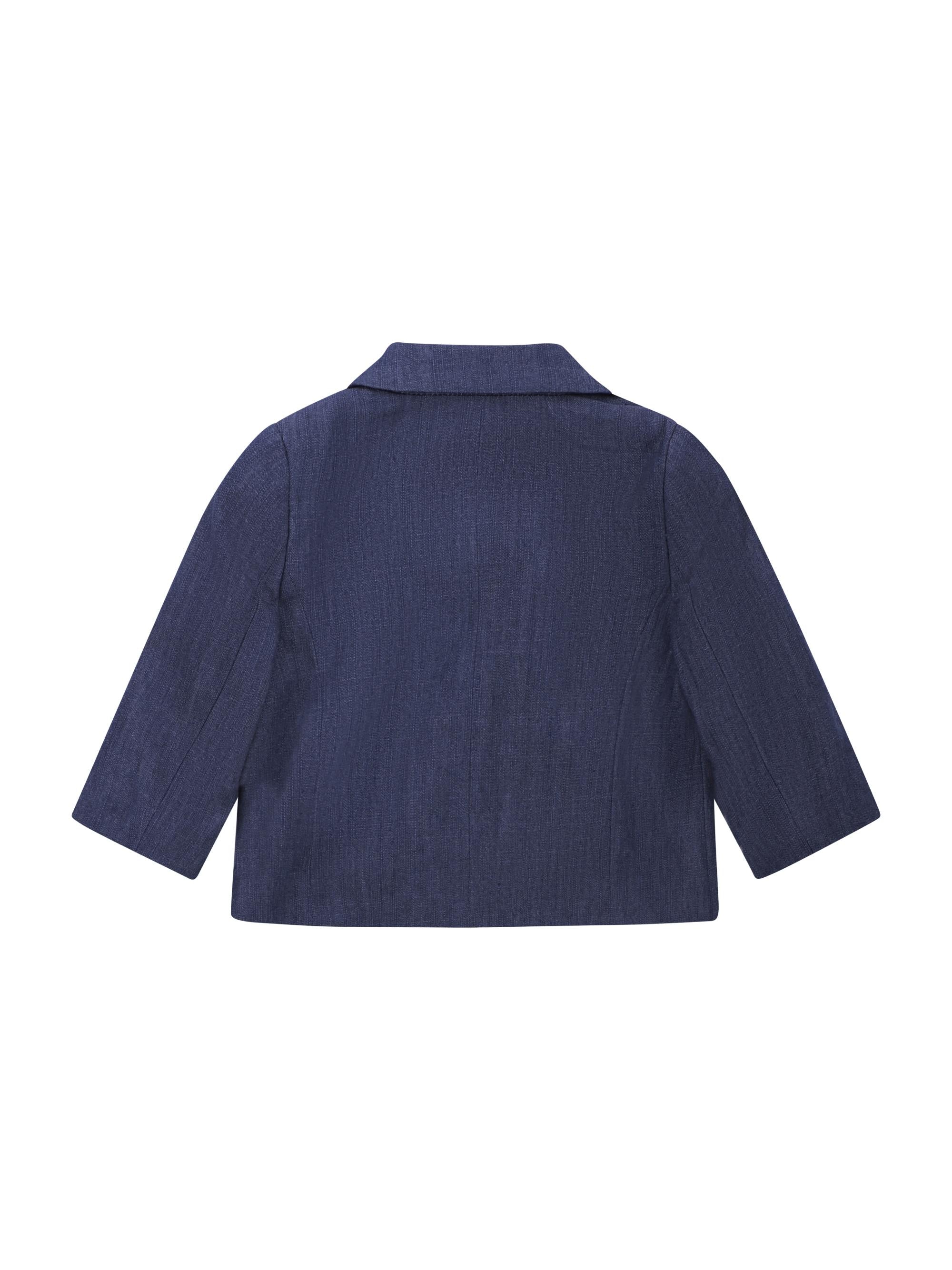 Blazer doppiopetto per neonato Balmain Kids blu con revers classici BY2514 P0588 625OR BALMAIN KIDS