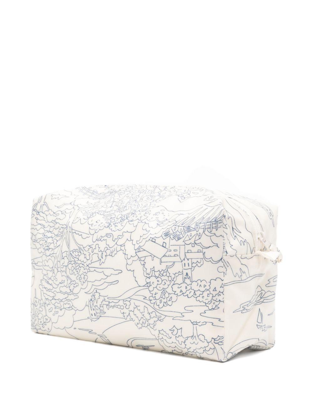 Borsa trousse per neonati Bonpoint bianca con stampa grafica all-over S06OACW00004 677A BONPOINT