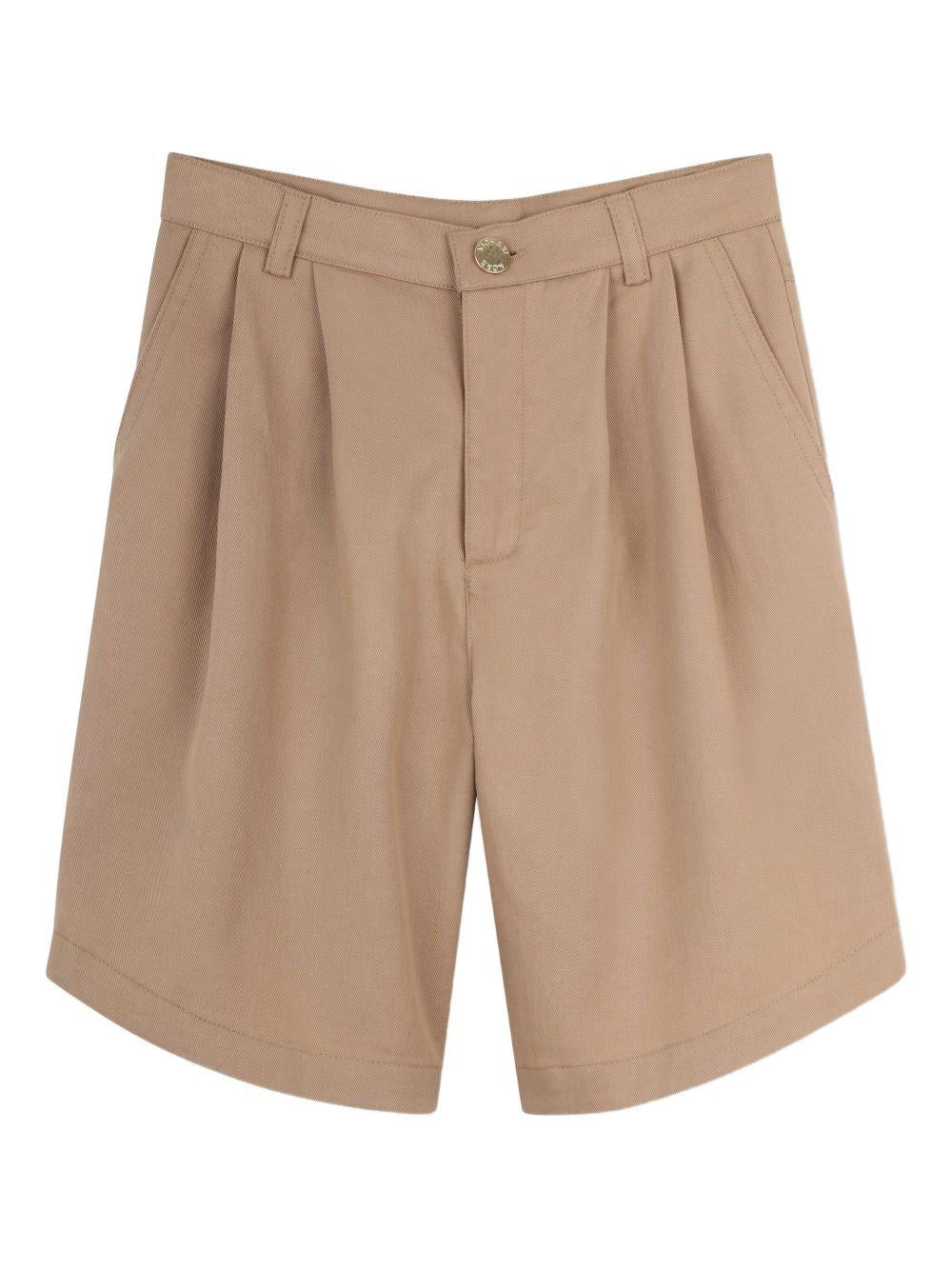 Shorts per bambina Michael Kors Kids marrone con tasche R30565 263 MICHAEL KORS KIDS