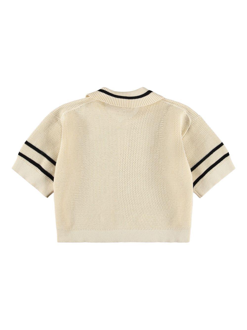 Polo Gwinn per bambina Molo beige con decorazione a righe 2S26K205 8894 MOLO