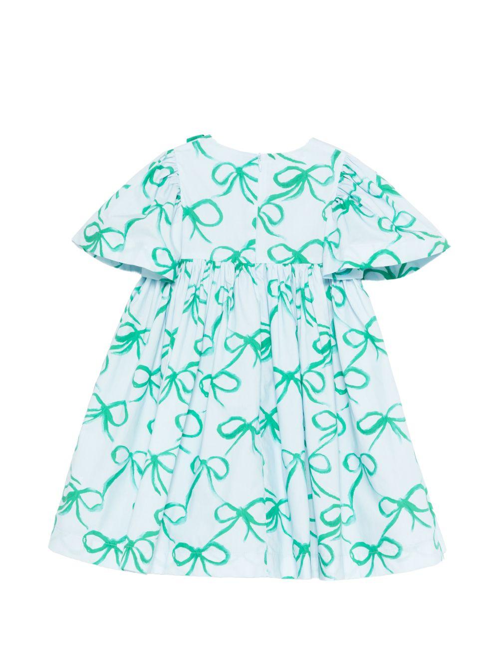 Abito per bambina Mi Mi Sol azzurro con stampa fiocco MFAB763V1TS1116 LTB MIMISOL